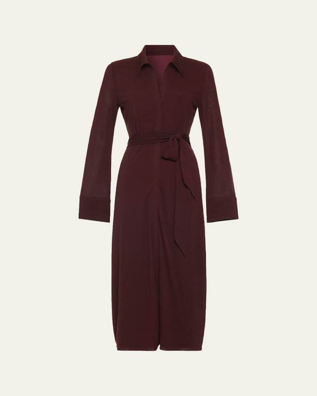 Lydia Belted Midi Shirtdress